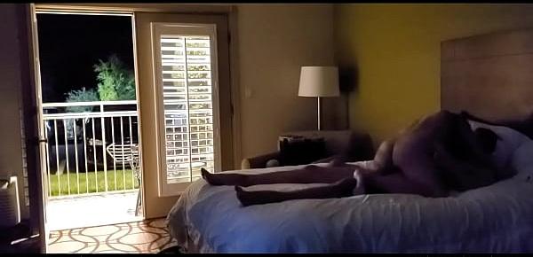  Hot Young Slut Fucked Hard in Motel with the Door OPEN!